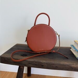 Mansur Gavriel Whiskey leather cross body circle bag